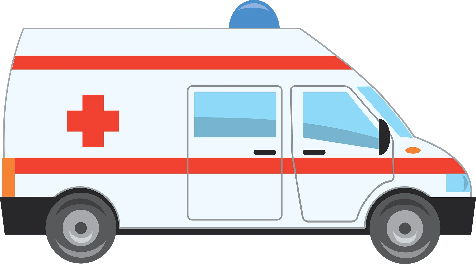 Professional Emergency Medical Services Ambulance Clipart Illustration Design