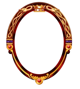 Regal Ornate Royal Mirror Frame Clipart with Luxurious Medieval Design