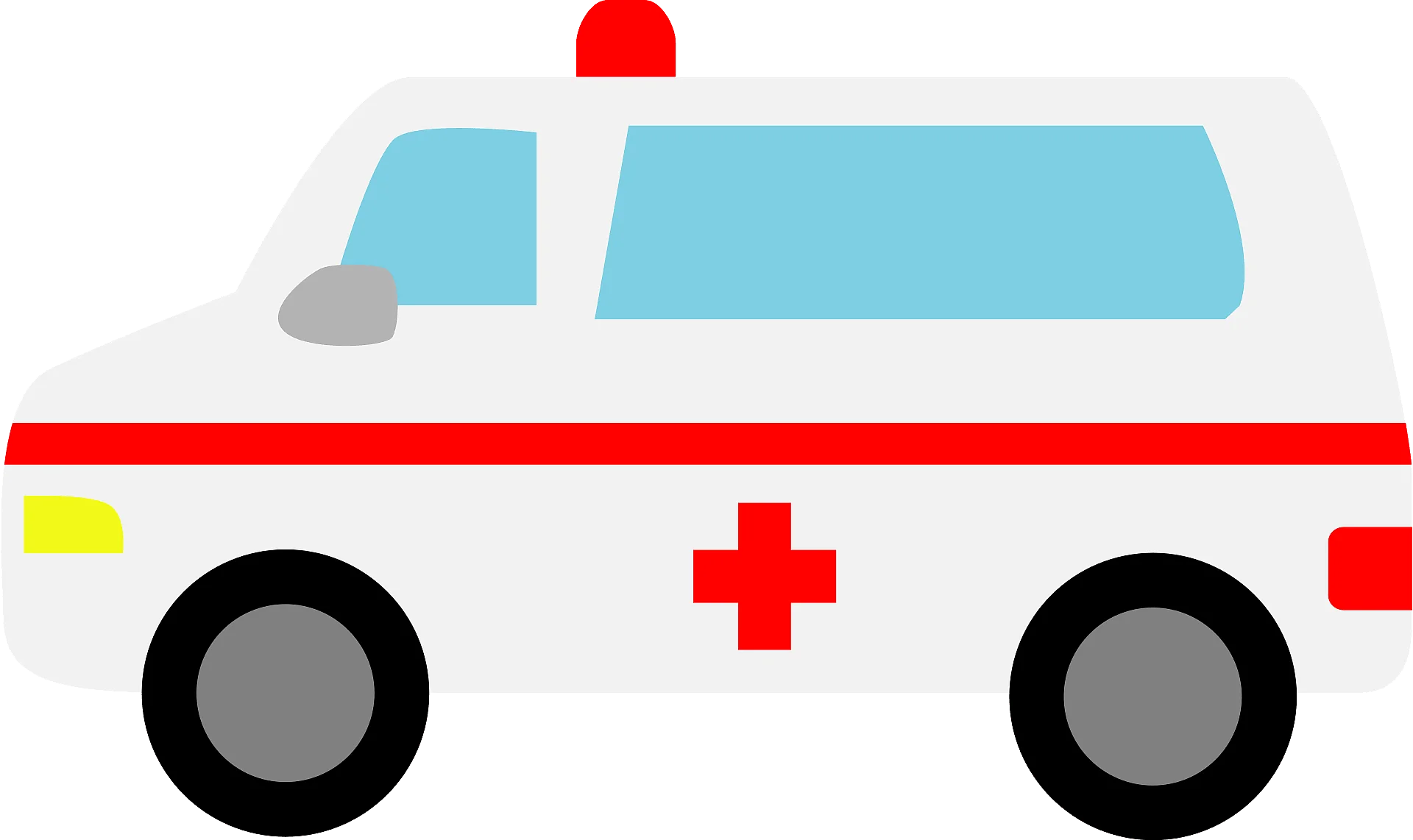 Simple and Clean Medical Emergency Vehicle Clipart Design for Healthcare Graphics