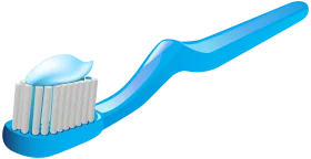 Blue Dental Hygiene Toothbrush with Toothpaste Clipart Illustration