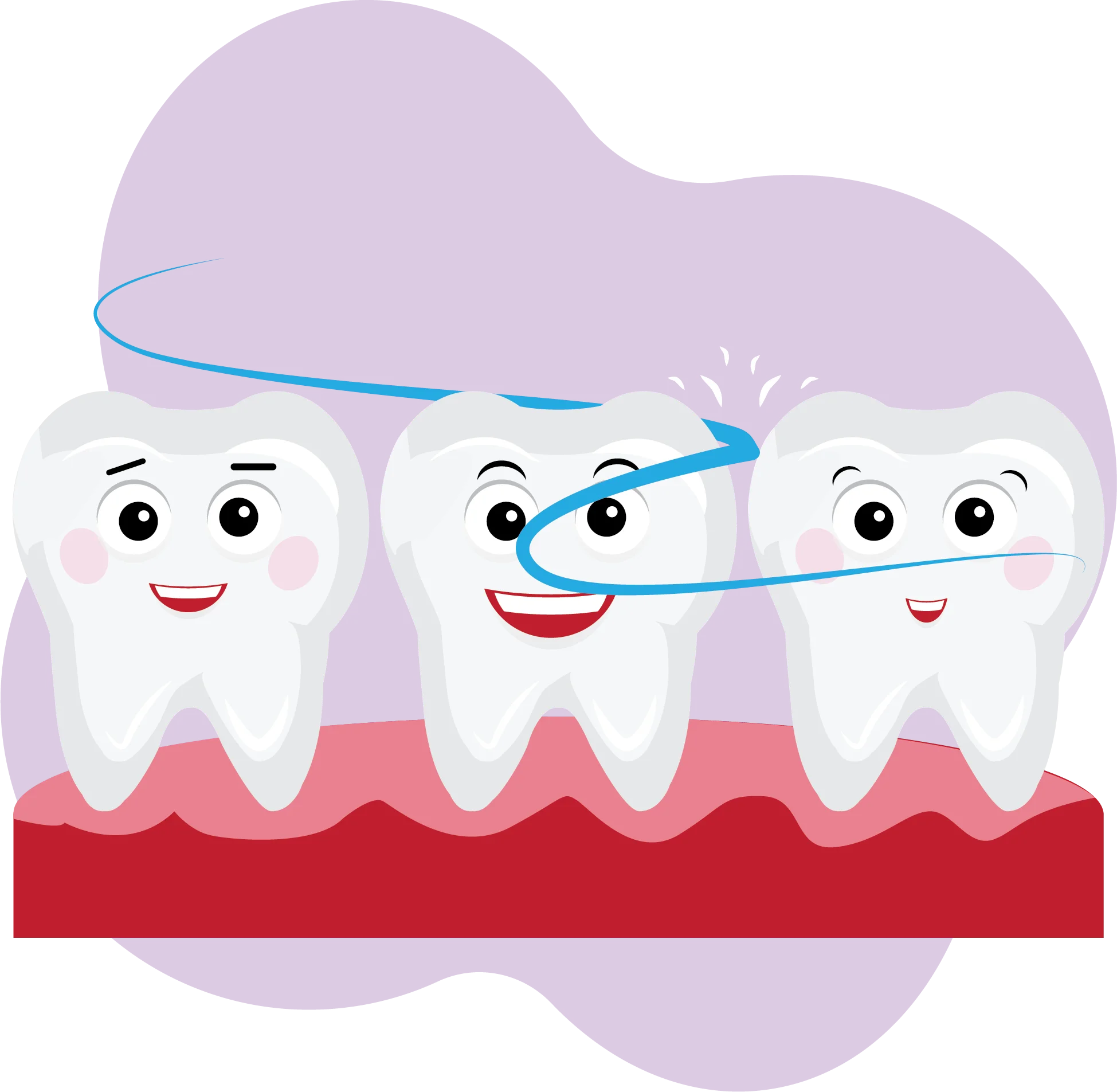 Cheerful Dental Clipart Illustration Showcasing Happy Tooth Characters