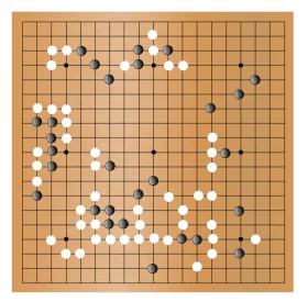 Ancient Strategic Board Game Go Clipart Showing Complex Gameplay Interaction