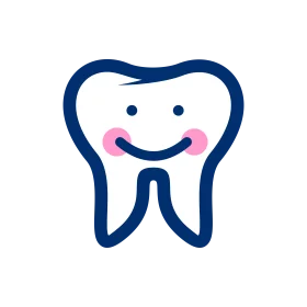 Cheerful Blue Cartoon Tooth Mascot Dental Clipart Design with Smiling Face