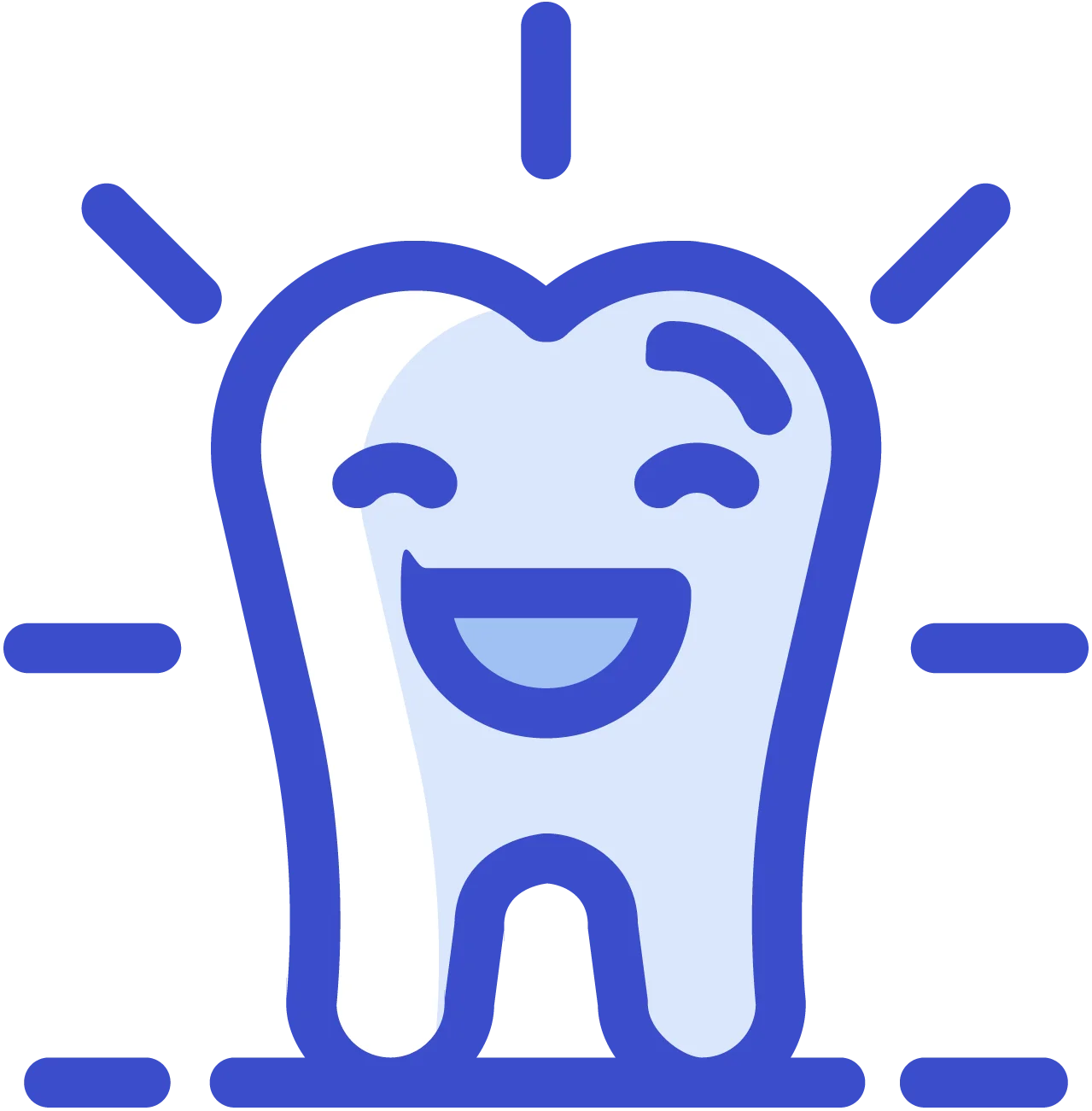 Cheerful Smiling Dental Health Cartoon Tooth Clipart Illustration Design