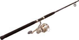 Classic Fishing Pole and Reel Clipart: Angler's Essential Outdoor Gear Illustration