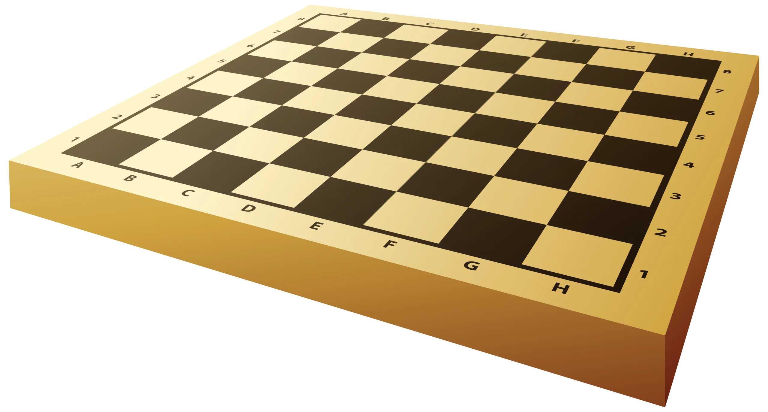 Classic Wooden Chess Board Clipart: Timeless Strategy Game Graphic Design