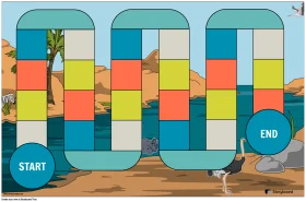 Colorful Journey Board Game Clipart: A Playful Path from Start to Finish