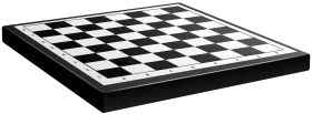 Elegant Black and White Classic Chess Board Clipart Design