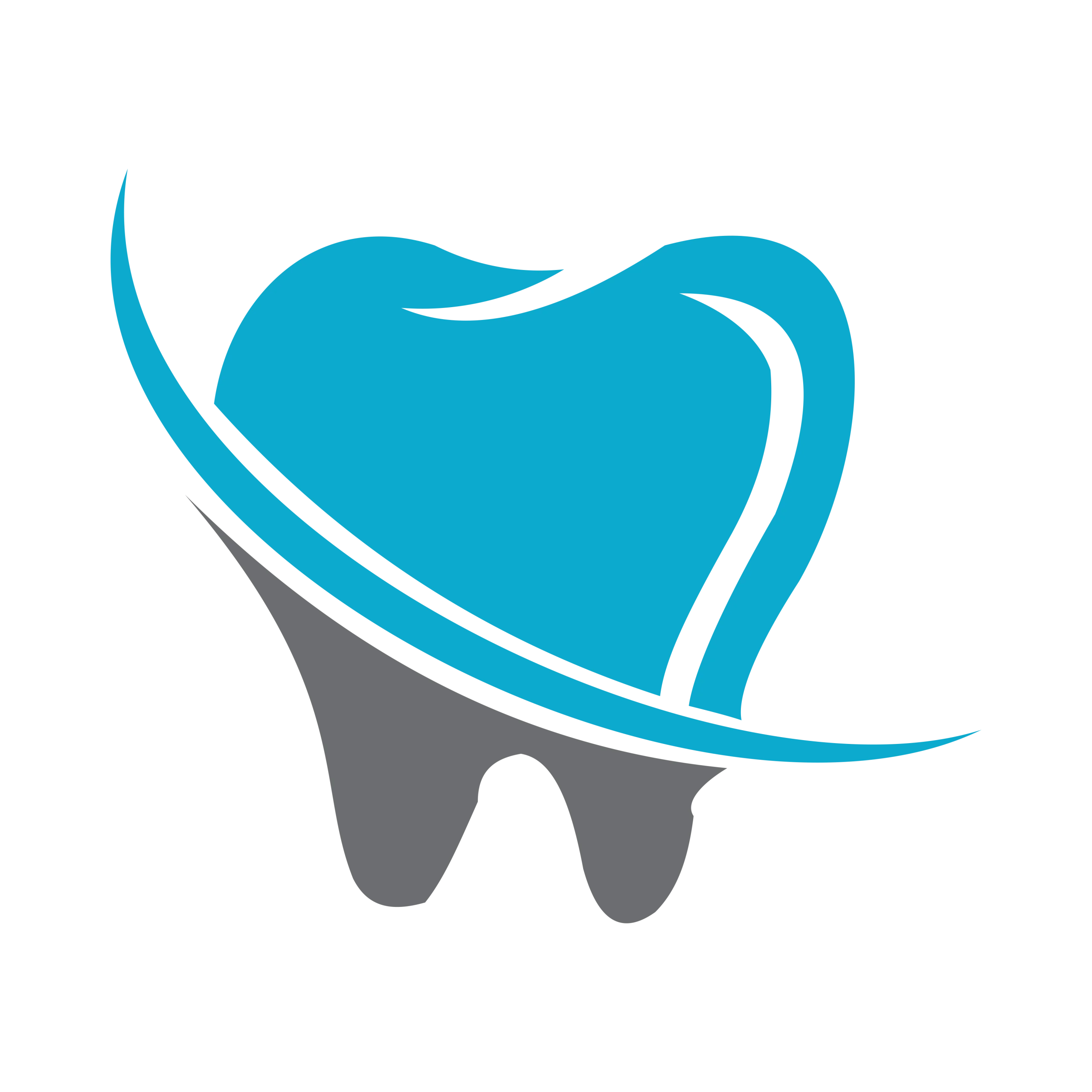 Modern Dental Health Care Protection Tooth Silhouette Clipart Design