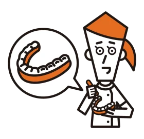 Professional Dental Hygienist Illustrating Teeth Model Clipart Design