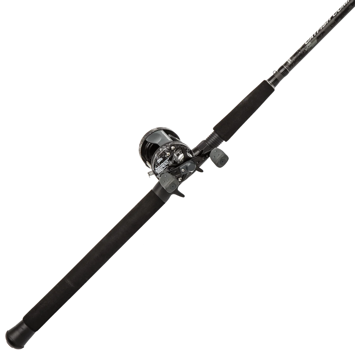 Professional Graphite Fishing Pole and Baitcasting Reel Clipart Design