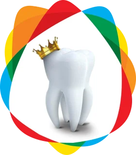 Royal Dental Health Champion: Majestic Crowned Tooth Clipart Design