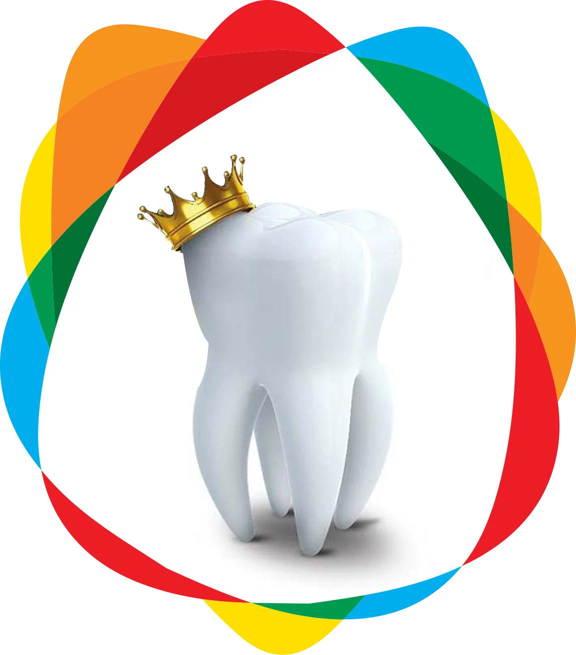 Royal Dental Health Champion: Majestic Crowned Tooth Clipart Design