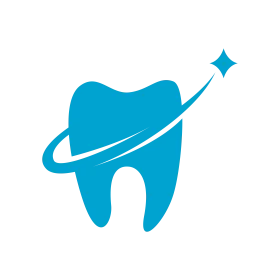Stellar Dental Care Tooth Logo Clipart Design with Swooshing Motion