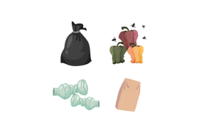 Comprehensive Waste Management and Recycling Clipart Collection Illustration