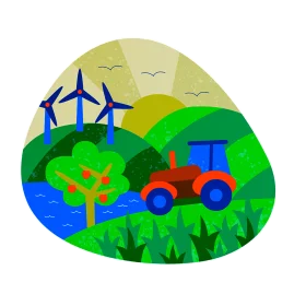 Eco-Friendly Farmland Animation: Sustainable Agriculture Landscape Design