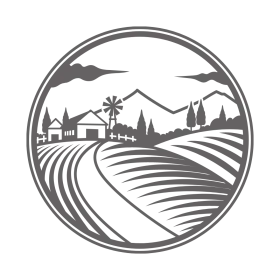 Rustic Farmland Animation: Windmill and Rolling Fields Emblem Design