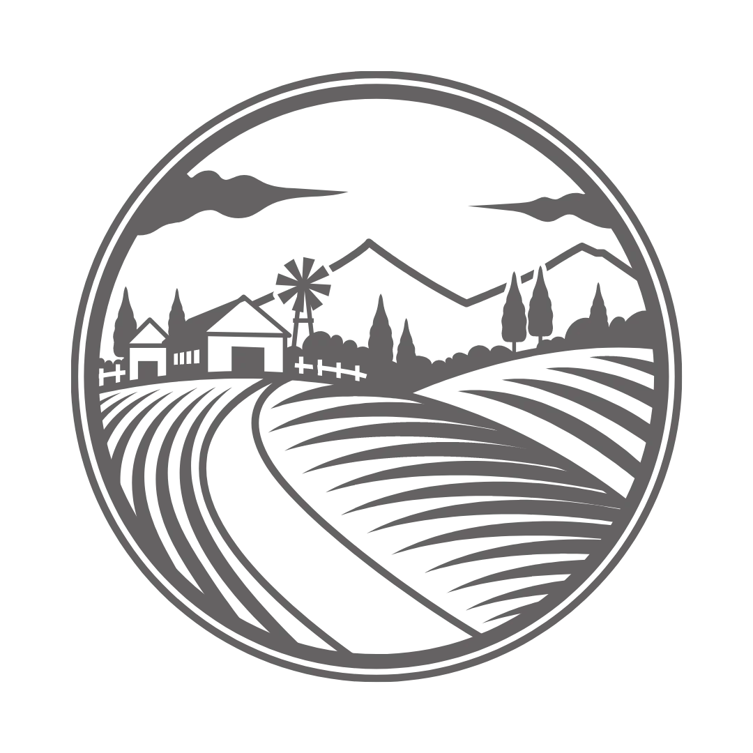 Rustic Farmland Animation: Windmill and Rolling Fields Emblem Design