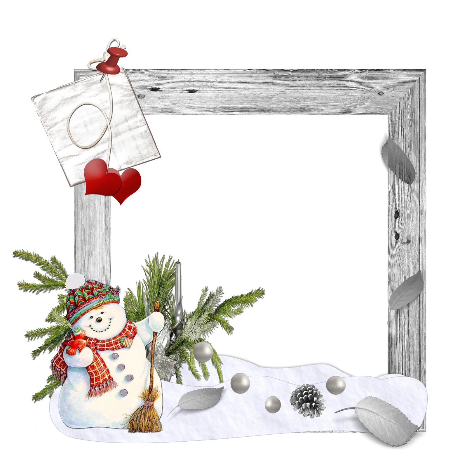 Charming Winter Wonderland Christmas Holiday Frame Clipart Decoration