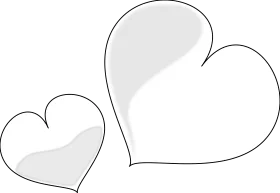 Minimalist Black and White Heart Clipart - Simple Love Symbol Design