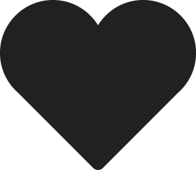 Minimalist Silhouette Heart Clipart - Simple Elegant Design for Creative Projects