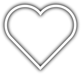 Minimalist Black and White Heart Clipart with Soft Gradient Shadow Effect