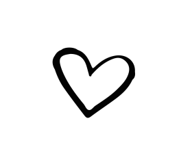 Minimalist Hand-Drawn Asymmetric Heart Clipart with Whimsical Design