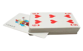 Classic Deck of Playing Cards Clipart with Scattered Card Designs