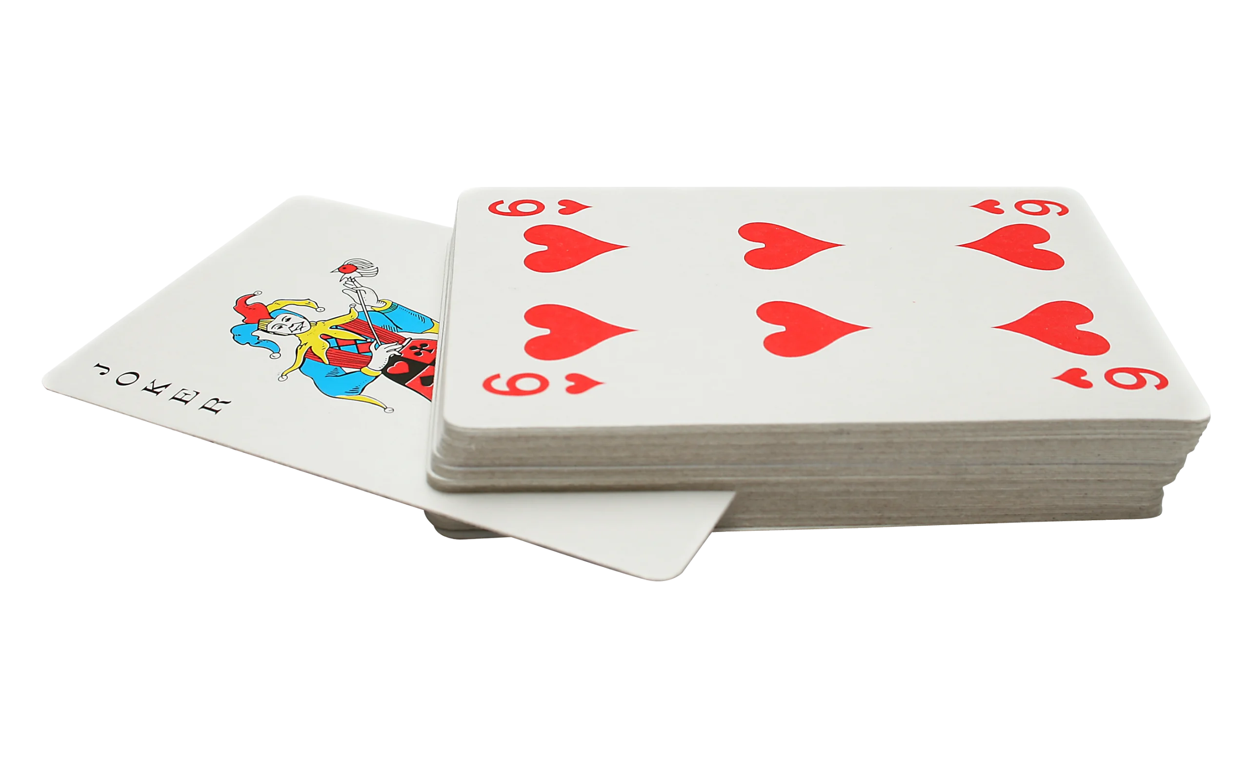 Classic Deck of Playing Cards Clipart with Scattered Card Designs