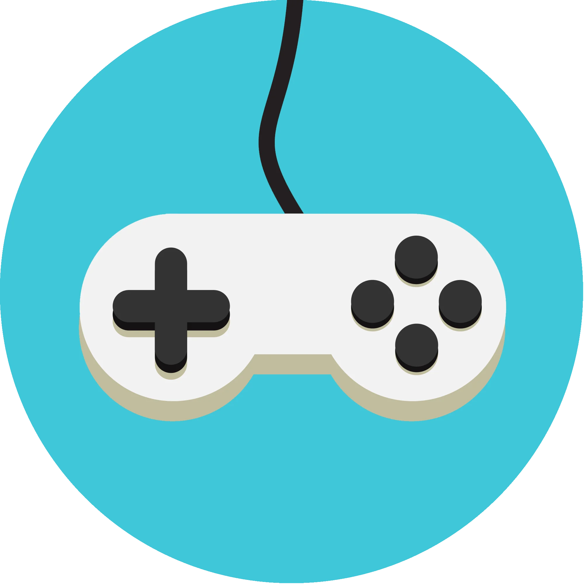 Classic Gaming Controller Clipart: Nostalgic Retro Video Game Input Device Design