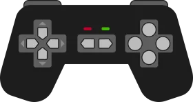 Classic Monochrome Gaming Controller Clipart Design for Digital Media