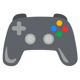 Classic Video Game Controller Clipart Design with Colorful Buttons