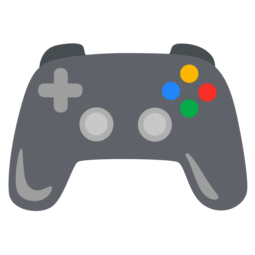 Classic Video Game Controller Clipart Design with Colorful Buttons