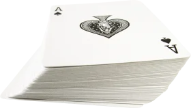 Detailed Black and White Ace of Spades Playing Card Clipart Perspective View