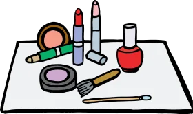 Elegant Makeup and Cosmetics Accessories Clipart Collection for Beauty Enthusiasts