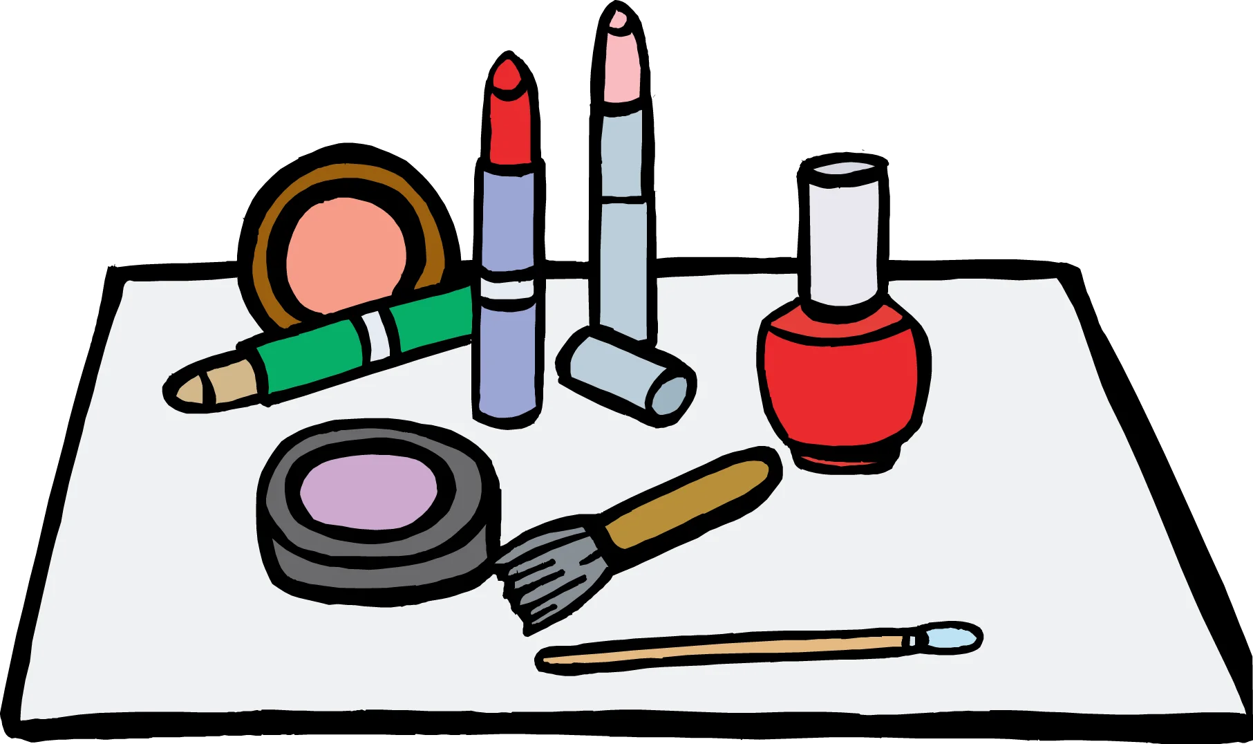 Elegant Makeup and Cosmetics Accessories Clipart Collection for Beauty Enthusiasts
