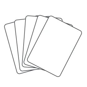 Minimalist Blank Playing Cards Clipart - Simple Outline Design for Creative Projects