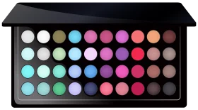 Professional Makeup Artist Eyeshadow Palette Clipart Design with Diverse Color Spectrum