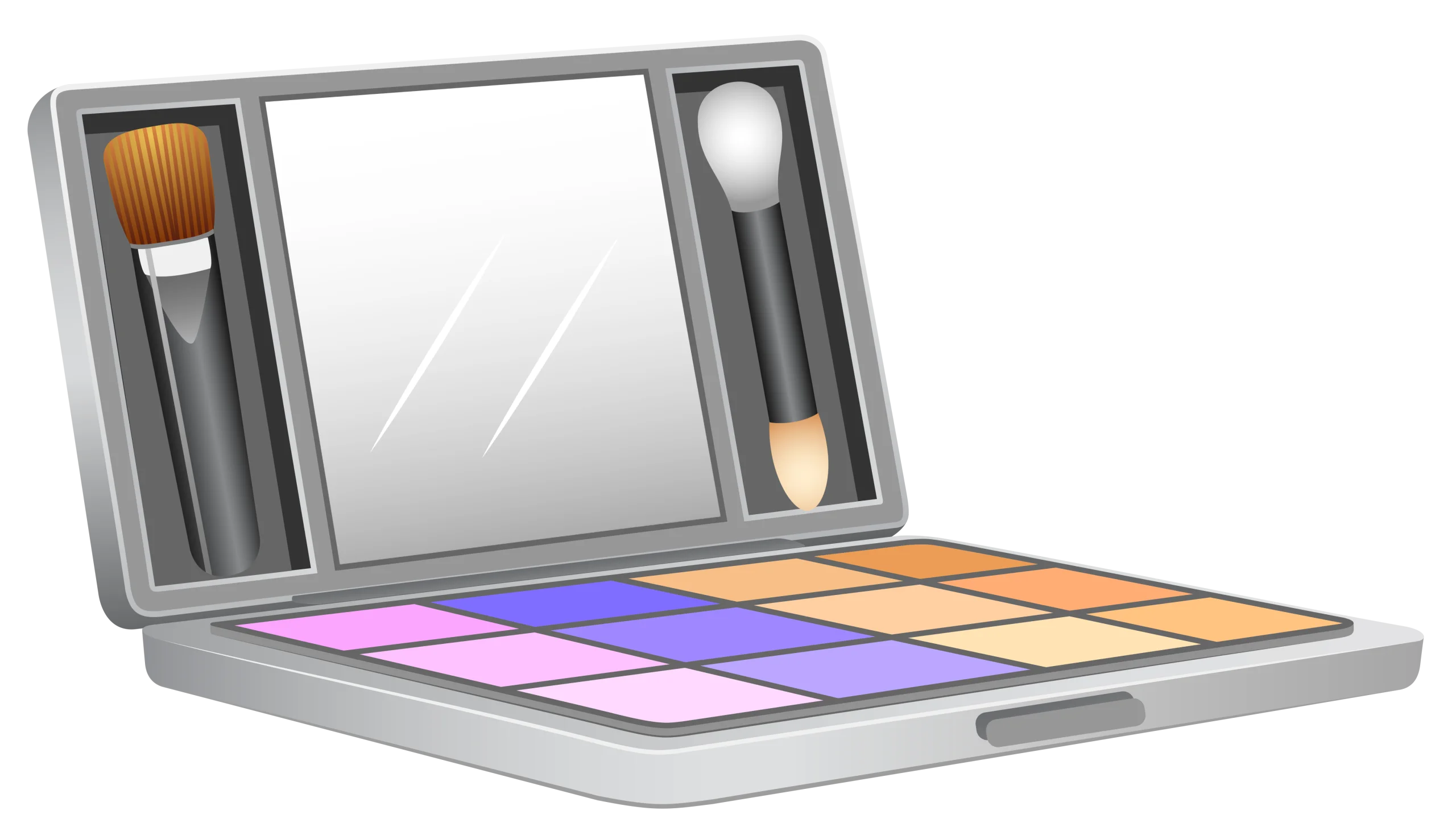 Professional Makeup Palette Cosmetic Tools Clipart Design Illustration