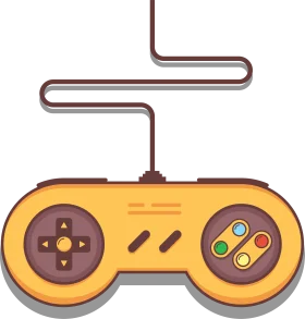 Retro Classic Video Game Controller Clipart - Nostalgic Gaming Design