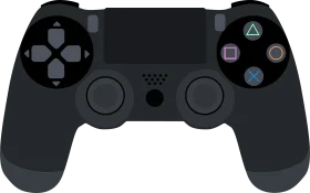 Sleek PlayStation 4 DualShock 4 Controller Minimalist Clipart Illustration Design