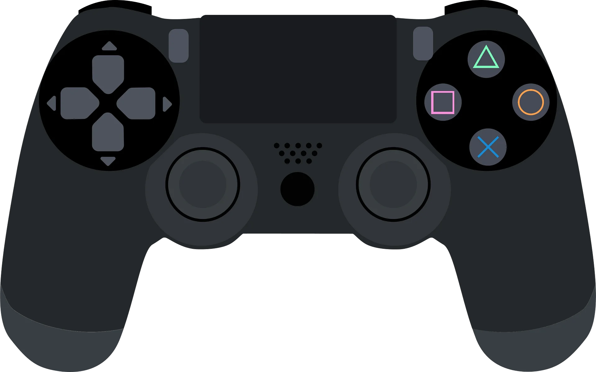 Sleek PlayStation 4 DualShock 4 Controller Minimalist Clipart Illustration Design
