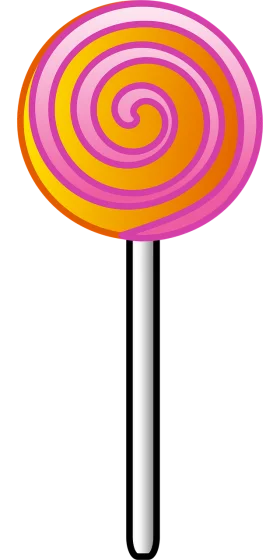 Whimsical Spiral Rainbow Lollipop Clipart with Cheerful Color Swirls