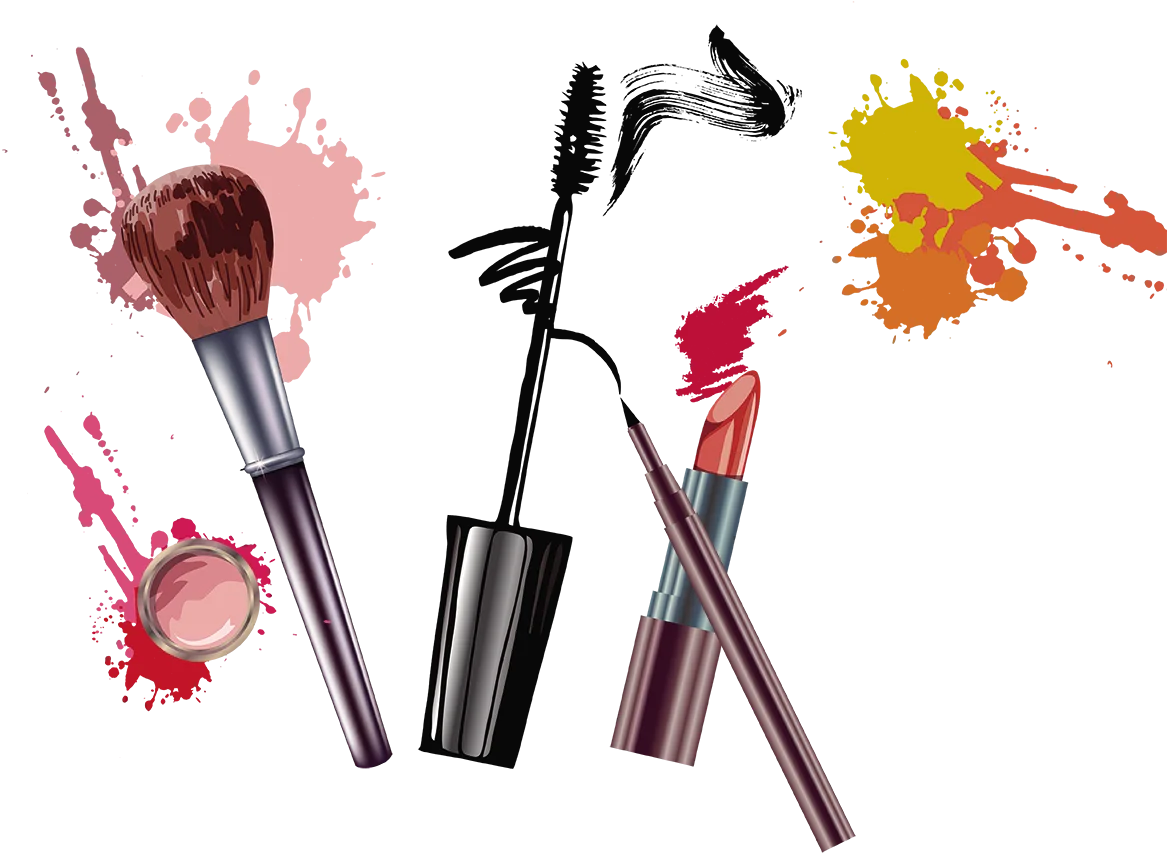 Cosmetic Makeup Brushes and Tools Artistic Clipart Collection