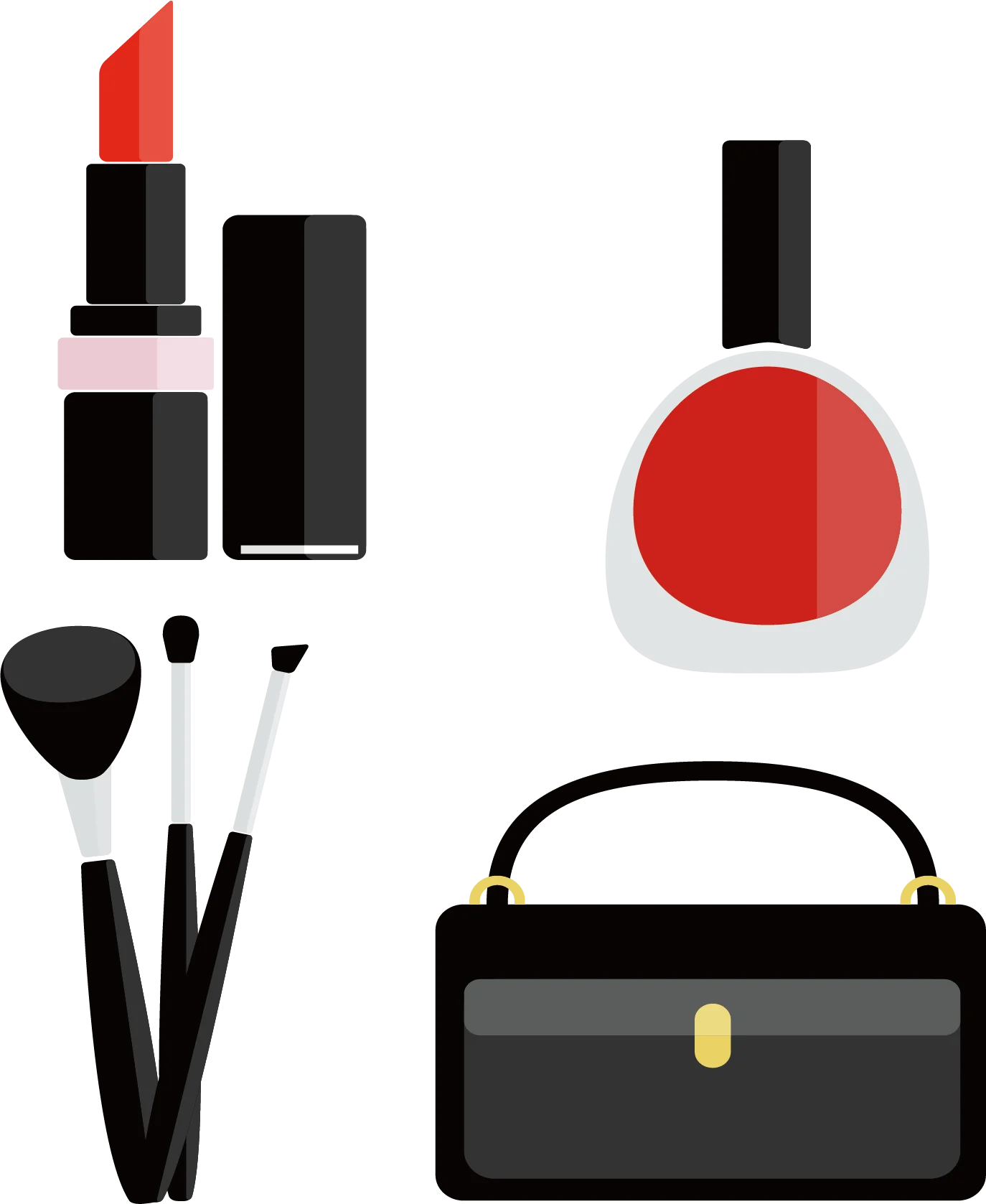 Elegant Makeup and Cosmetics Accessories Clipart Collection for Beauty Enthusiasts