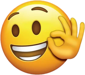 Cheerful Yellow Emoji Clipart with Hand Gesture - Perfect Digital Expression