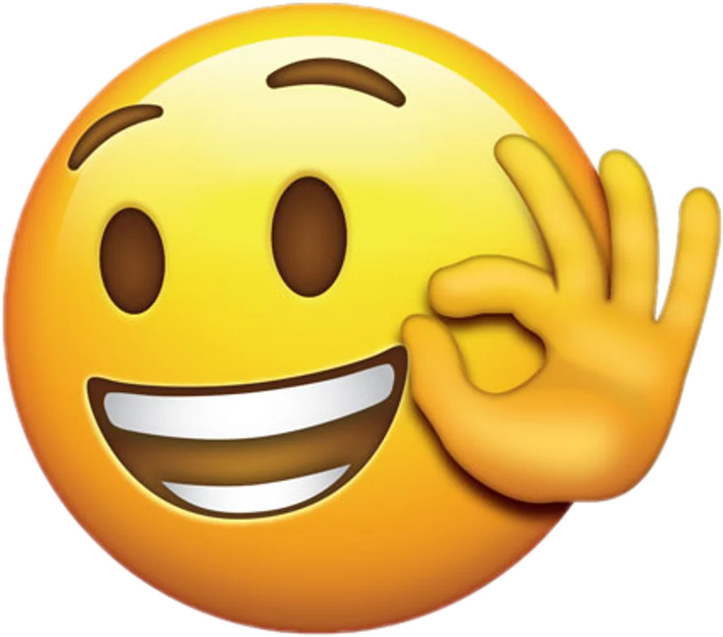 Cheerful Yellow Emoji Clipart with Hand Gesture - Perfect Digital Expression