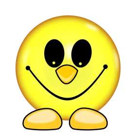 Cheerful Yellow Smiley Face Clipart with Cute Cartoon Aesthetic Design