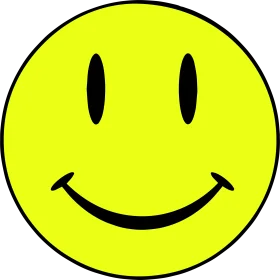 Classic Bright Yellow Smiley Face Clipart: Iconic Retro Emotional Expression