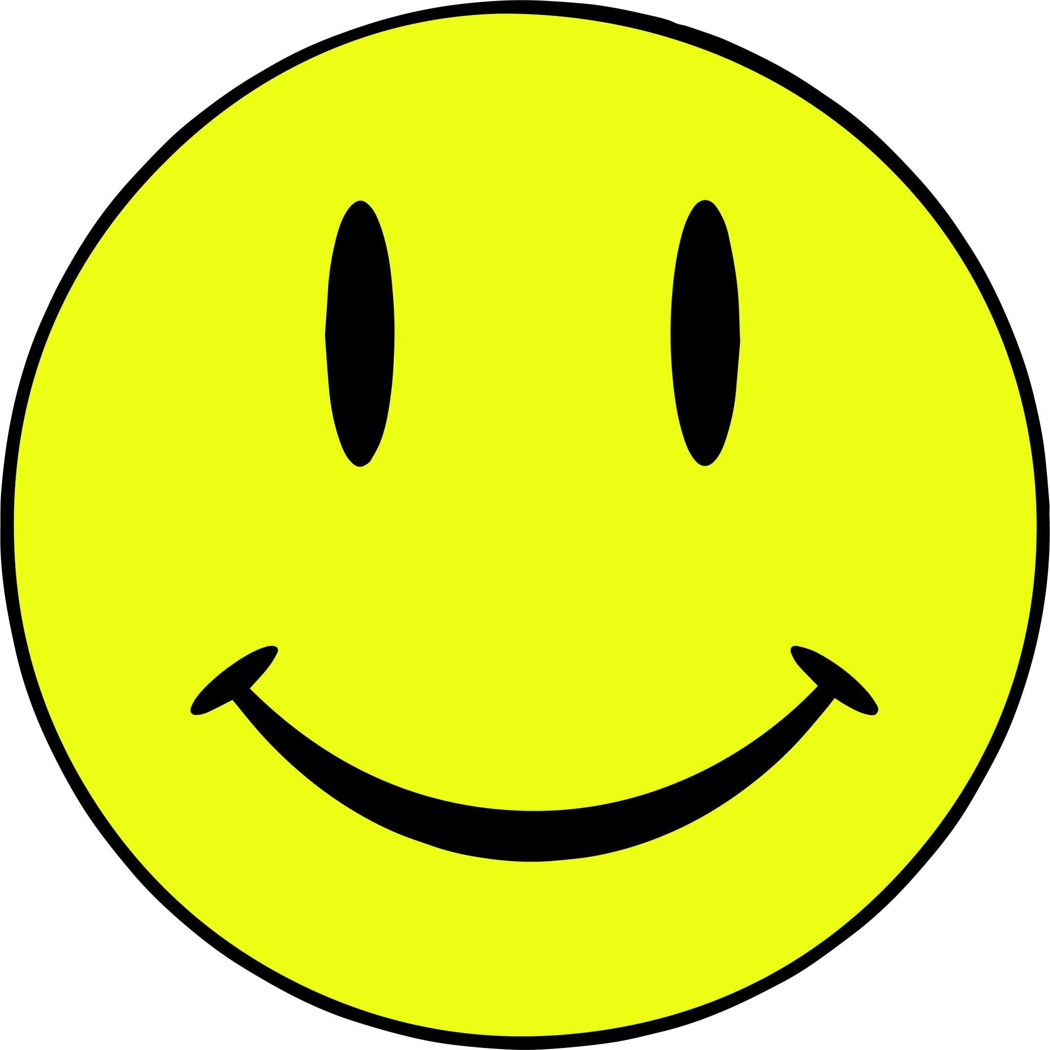 Classic Bright Yellow Smiley Face Clipart: Iconic Retro Emotional Expression